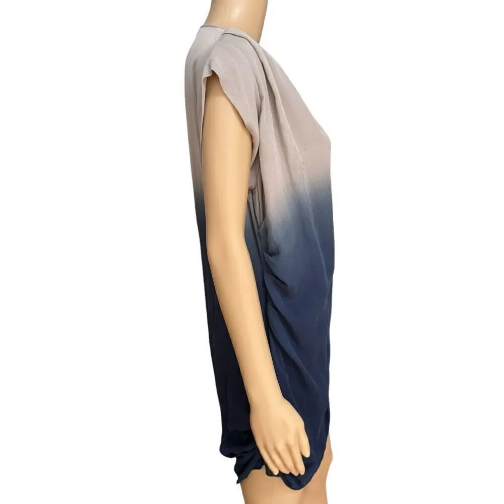 Gold Hawk Women 100% silk Ombre Dress size S